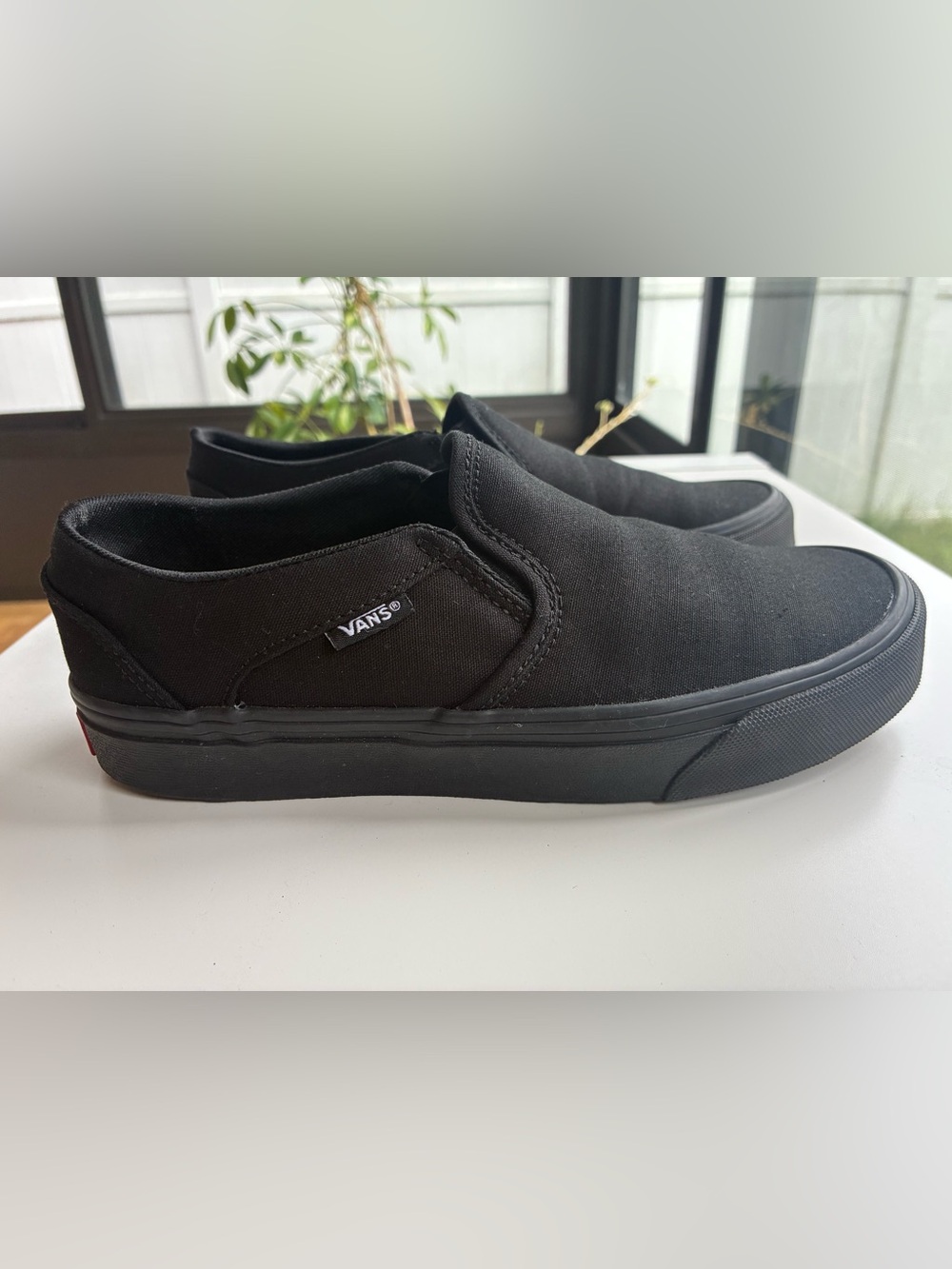Vans Black Slip-On Loafers, 6.5 Women